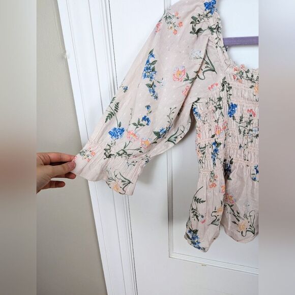 Saylor | Clover Top Smocked Women's Size Large - Picture 3 of 6